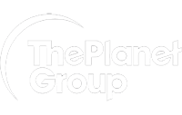 The Planet Group logo white